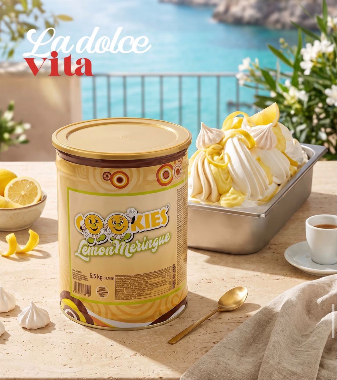 Plechovka MEC3 Cookies Lemon Meringue s citronovým gelata a sněhovými pusinkami